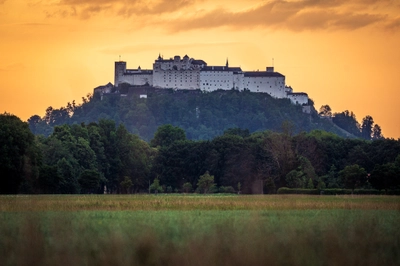 Hohensalzburg Fortress at Sunset