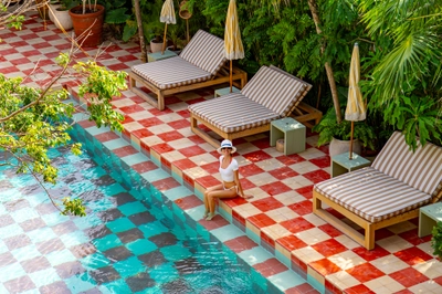 Poolside in Tulum