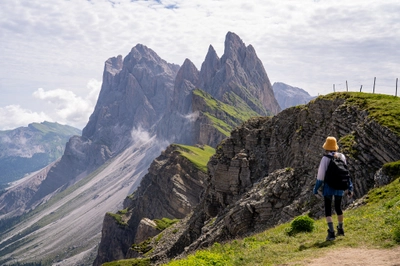 Hiking Along the Seceda Ridgeline