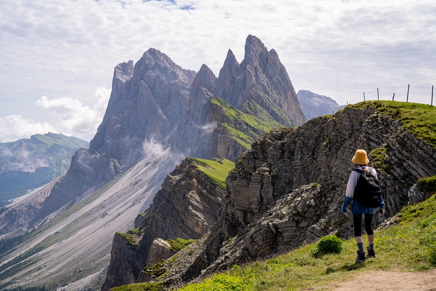 Hiking Along the Seceda Ridgeline
